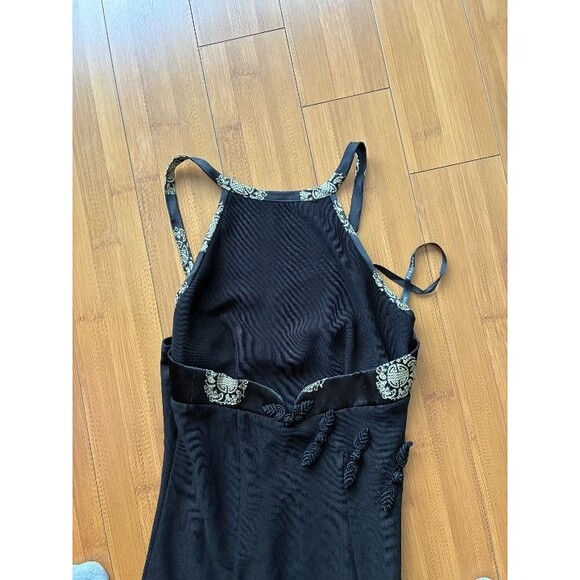 Vintage Peep Studio Black Oriental Maxi Dress - Size Medium - Picture 2 of 5